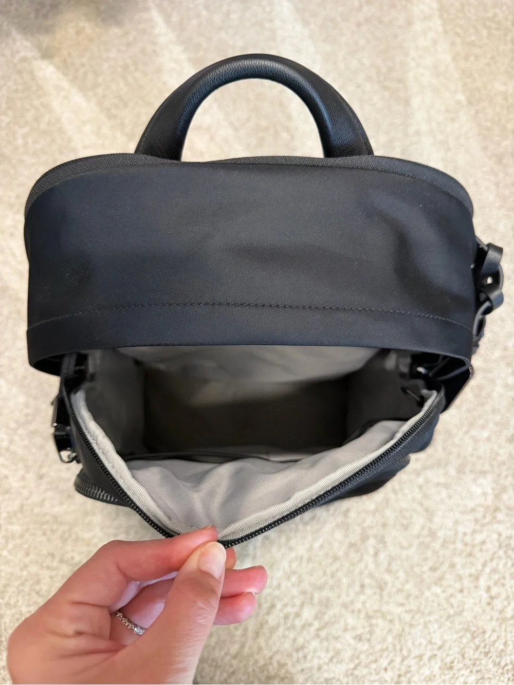 Tumi Halsey Backpack—black nylon